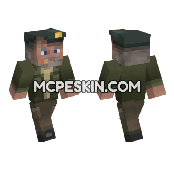 Bill The Hunter Minecraft Bedrock skin, front and back