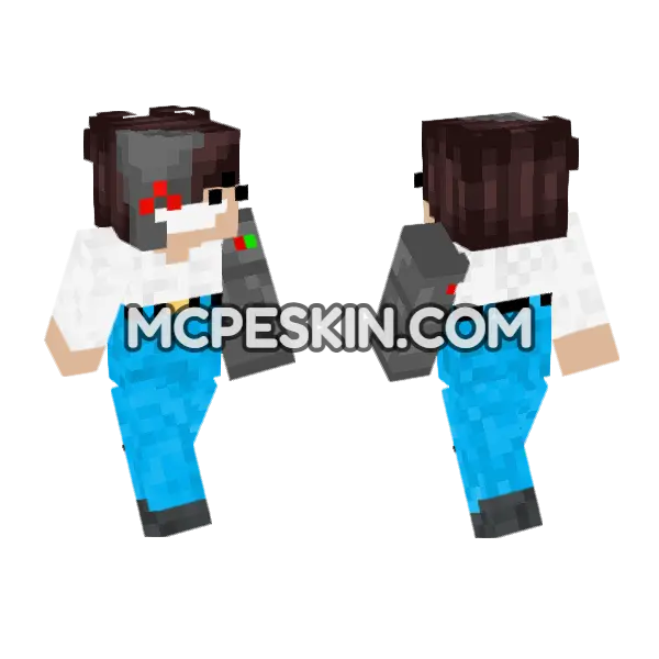 Bionic Skin Minecraft Bedrock skin, front and back
