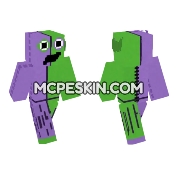 Bittergiggle The Jester Minecraft Bedrock skin, front and back