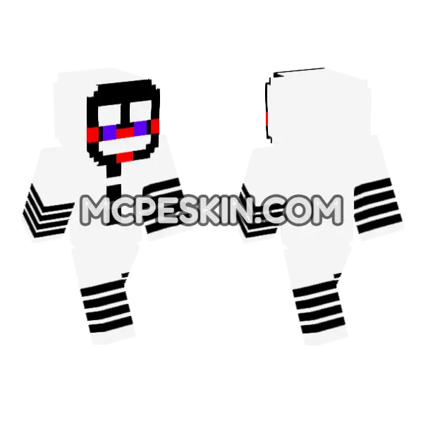 Black and White Striped Outfit, front and back