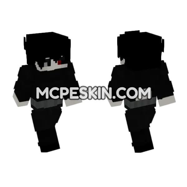 Black Hooded Figure, front and back
