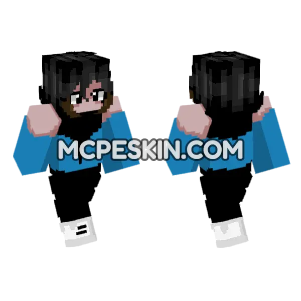 Black Hoodie Boy, front and back