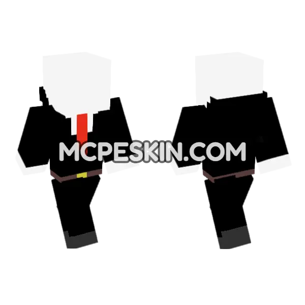 Black Snake Skin Minecraft Bedrock skin, front and back