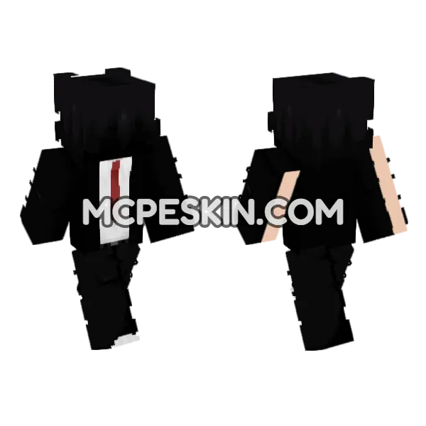 Black Suit With Tie, front and back