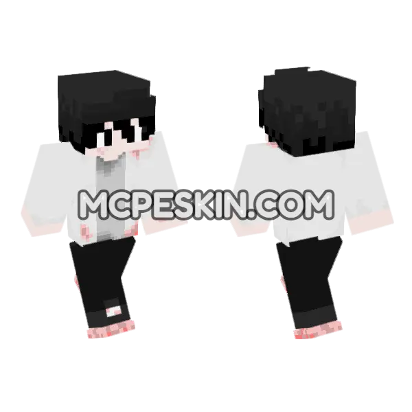 Black The Sole Survivor Minecraft Bedrock skin, front and back