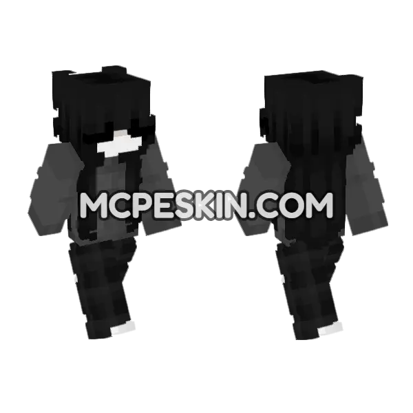 Blackout Skin 1 Minecraft Bedrock skin, front and back