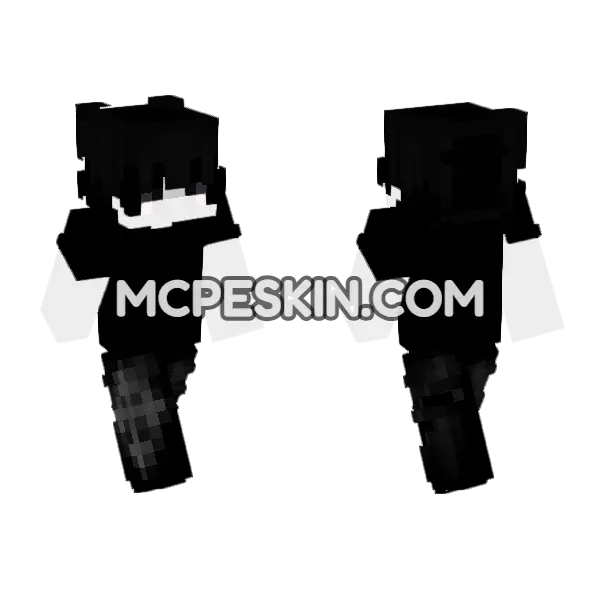 Blackout Skin 2 Minecraft Bedrock skin, front and back
