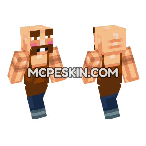 Blacksmith Minecraft Bedrock skin, front and back