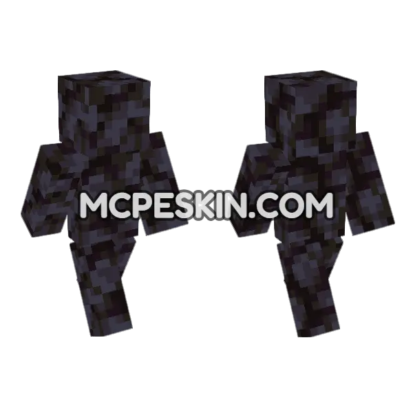 Blackstone Skin Minecraft Bedrock skin, front and back