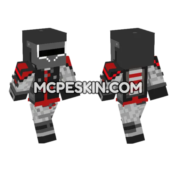 Blackwood Warface Skin Minecraft Bedrock skin, front and back
