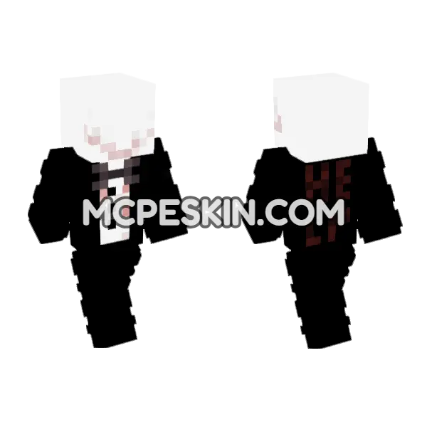 Blank Stare Minecraft Bedrock skin, front and back