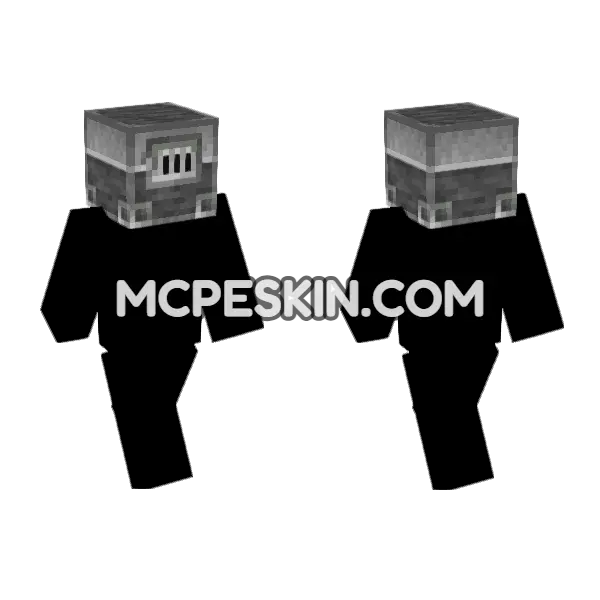 Blast Furnace Minecraft Bedrock skin, front and back