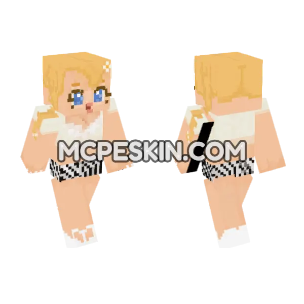 Blonde Anime Girl, front and back