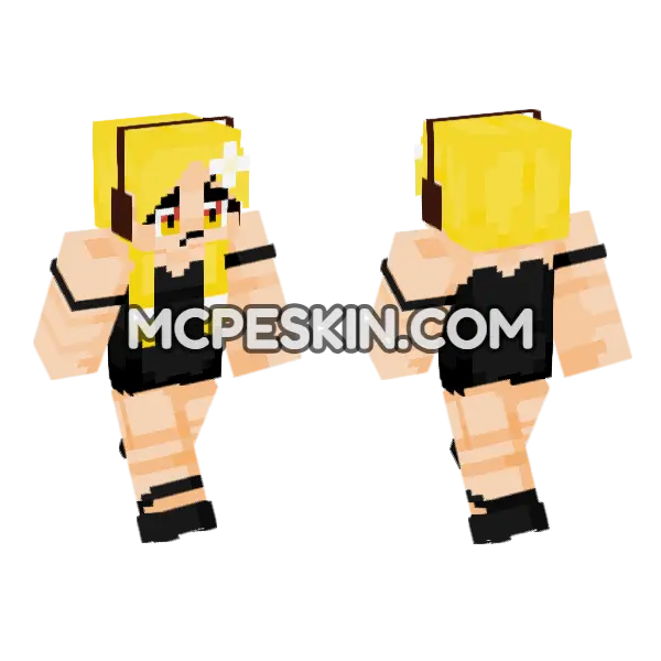 Blonde Anime Warrior, front and back