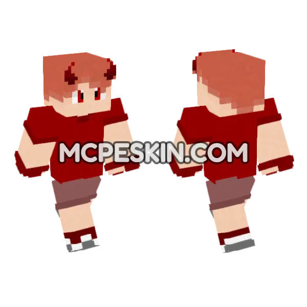 Blood Demos Minecraft Bedrock skin, front and back