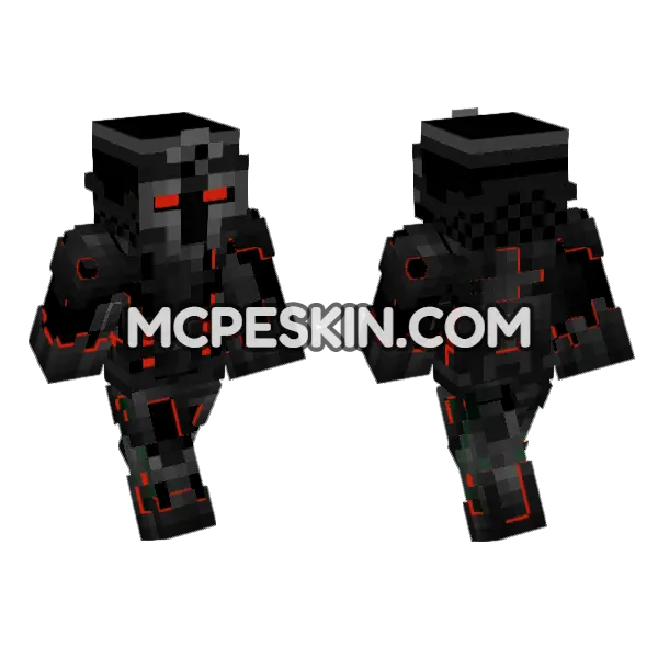 Blood Golem Minecraft Bedrock skin, front and back