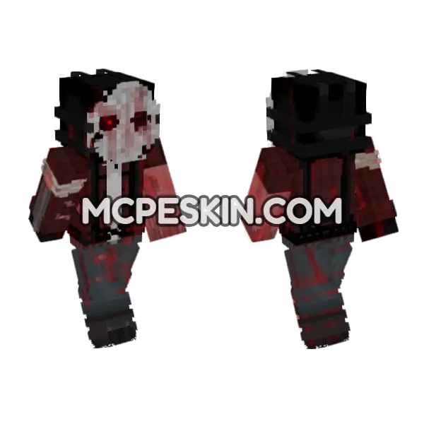 Blood Moon Chain Minecraft Bedrock skin, front and back