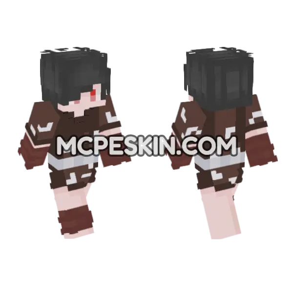 Blood Seeder Outfit Minecraft Bedrock skin, front and back