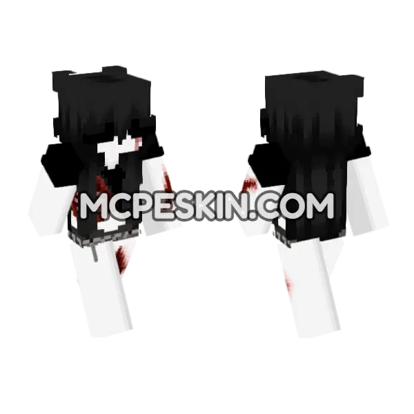 Bloody 6791937 Minecraft Bedrock skin, front and back