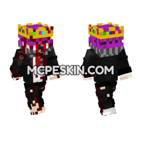 Bloody Rgirl White Minecraft Bedrock skin, front and back
