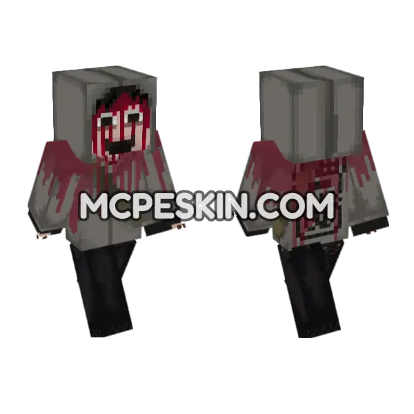 Bloody Simon Minecraft Bedrock skin, front and back