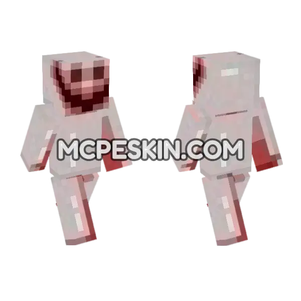Bloody Toe Tickler Minecraft Bedrock skin, front and back