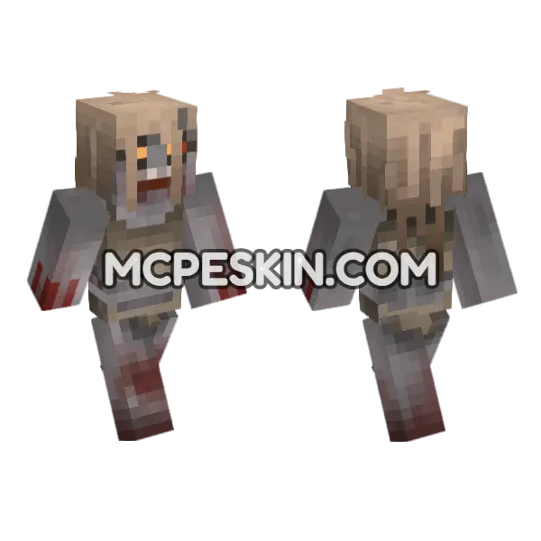 Bloody Witch Skin Minecraft Bedrock skin, front and back