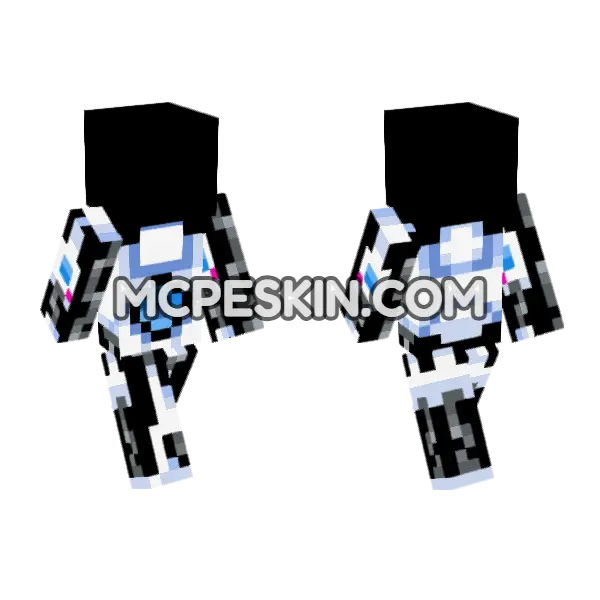 Blue Angel Skin Minecraft Bedrock skin, front and back