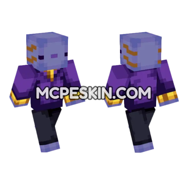 Blue Axolotl Minecraft Bedrock skin, front and back