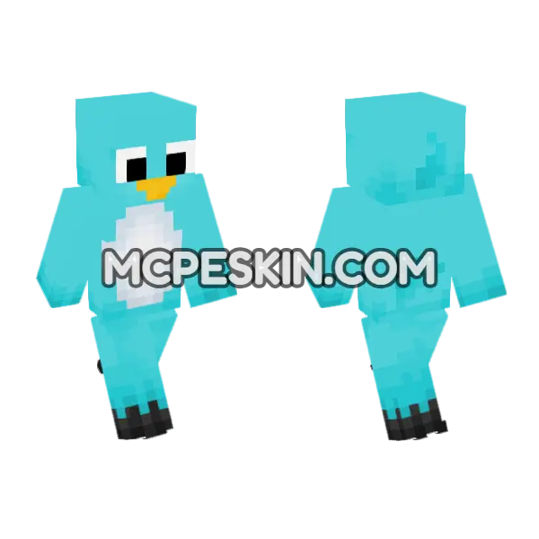 Blue Bird Skin Minecraft Bedrock skin, front and back