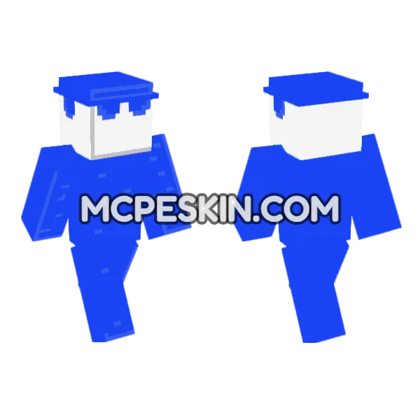 Blue Blocky Outfit, front and back