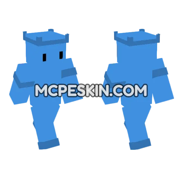 Blue Boyfriend Skin Minecraft Bedrock skin, front and back