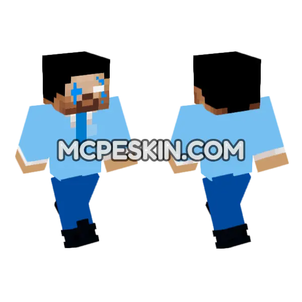 Blue Bus Driver Uniform, front and back