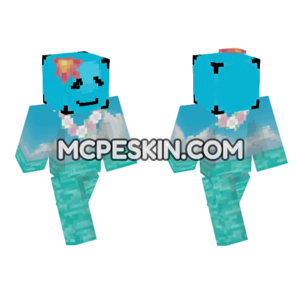 Blue Cloud Summer Outfit, front and back