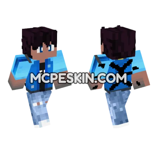Blue Denim Jacket, front and back