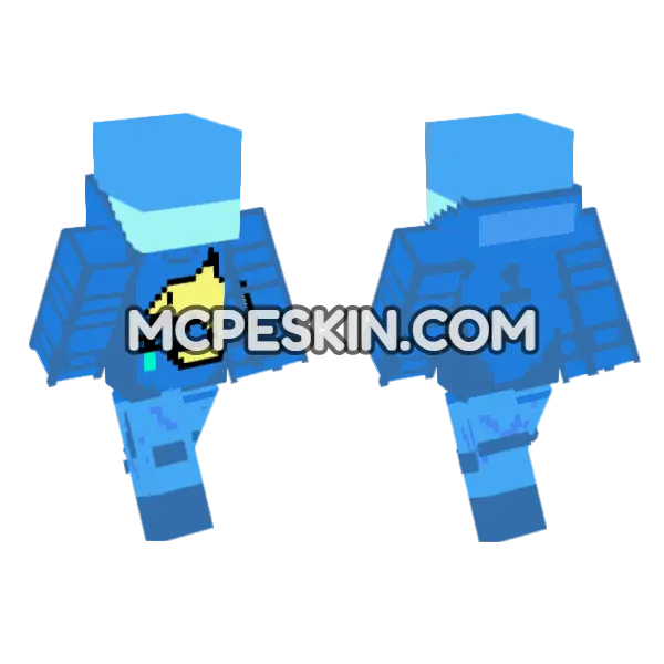 Blue Dolphin Outfit, front and back