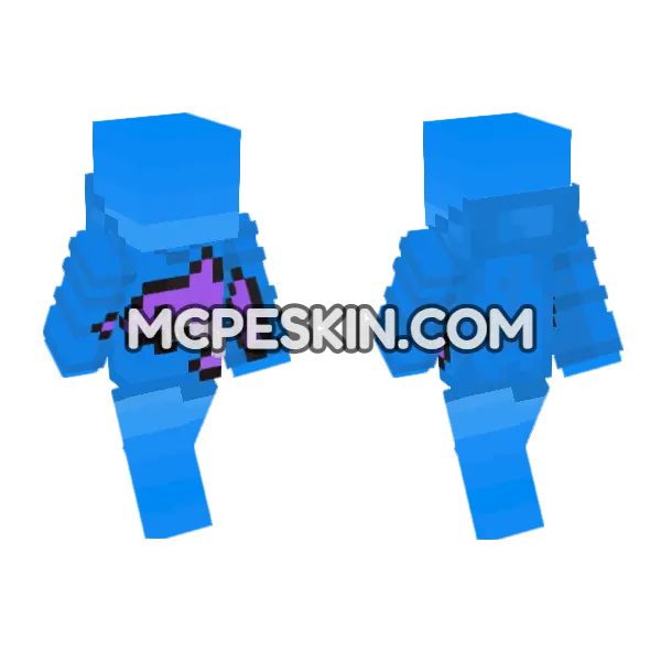 Blue Dolphin Skin Minecraft Bedrock skin, front and back