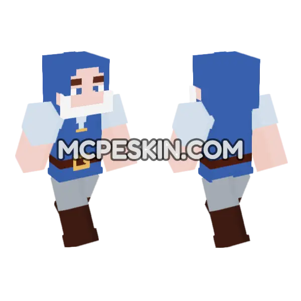 Blue Gnome Outfit, front and back