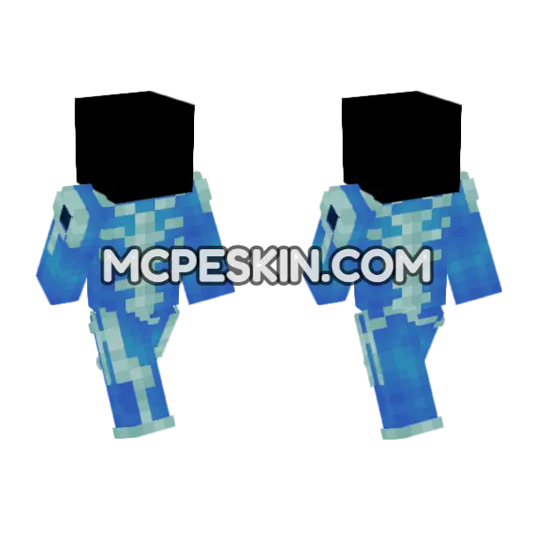 Blue Hawaii Minecraft Bedrock skin, front and back