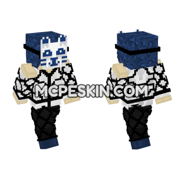 Blue Hooded Figure, front and back