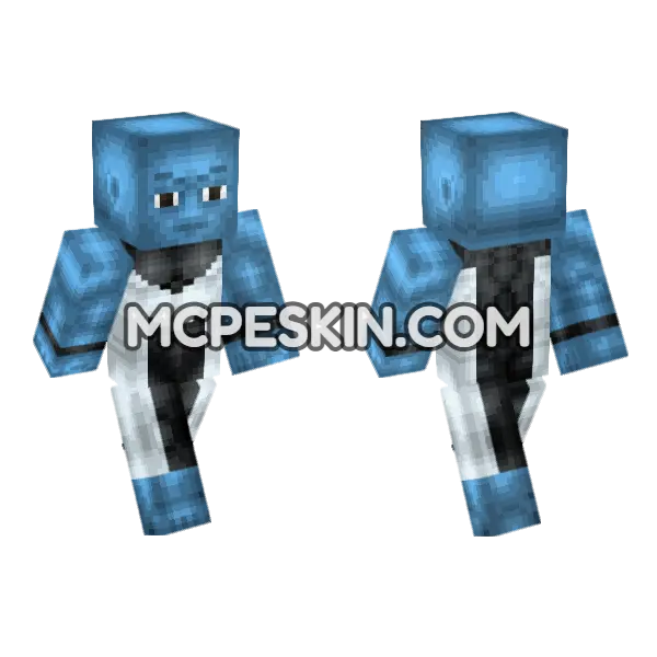 Blue Ice Creature, front and back