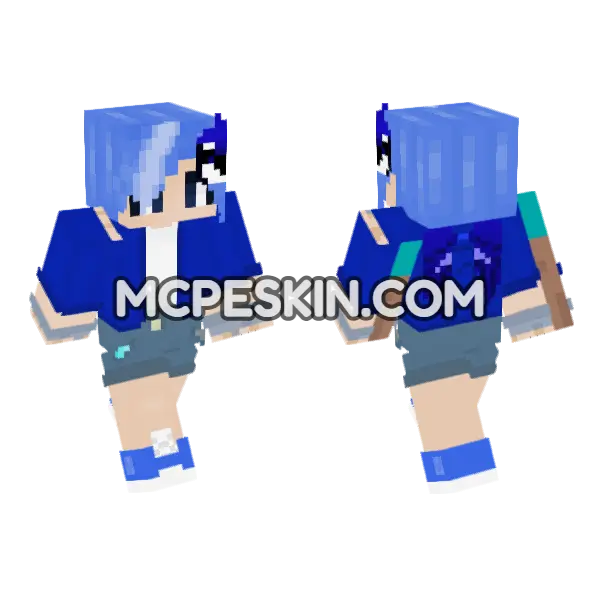 Blue Jay Gina Rose Minecraft Bedrock skin, front and back