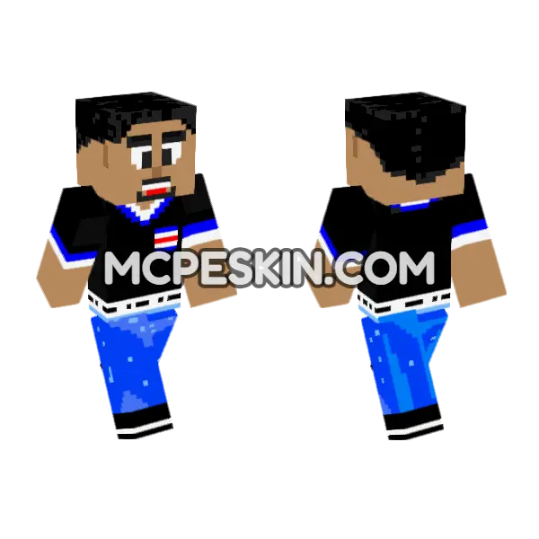 Blue Jersey Player, front and back