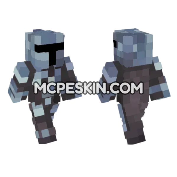Blue Knight Skin Minecraft Bedrock skin, front and back