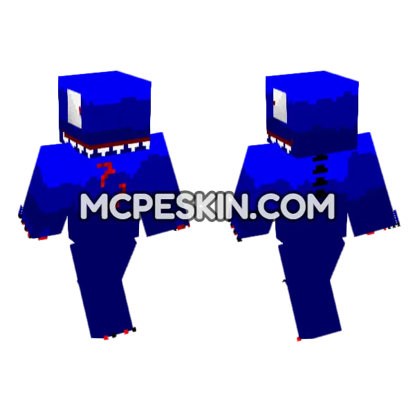 Blue Monster Skin Minecraft Bedrock skin, front and back