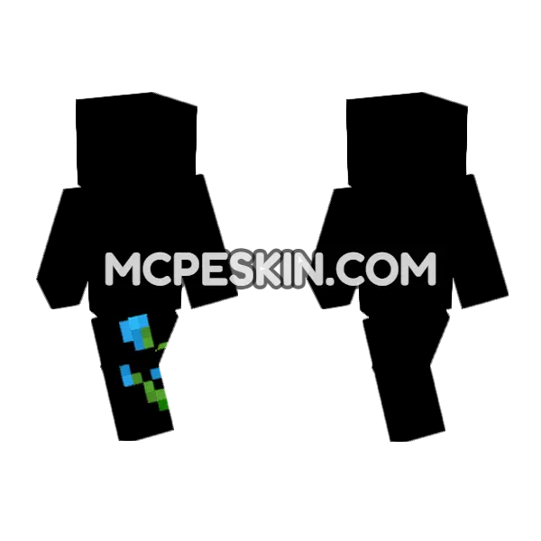 Blue Orchid Skin Minecraft Bedrock skin, front and back