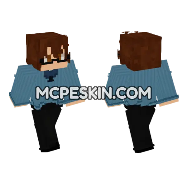 Blue Overalls Outfit, front and back