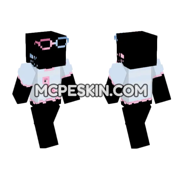 Blue Pink Striped Dino Cropped Top, front and back