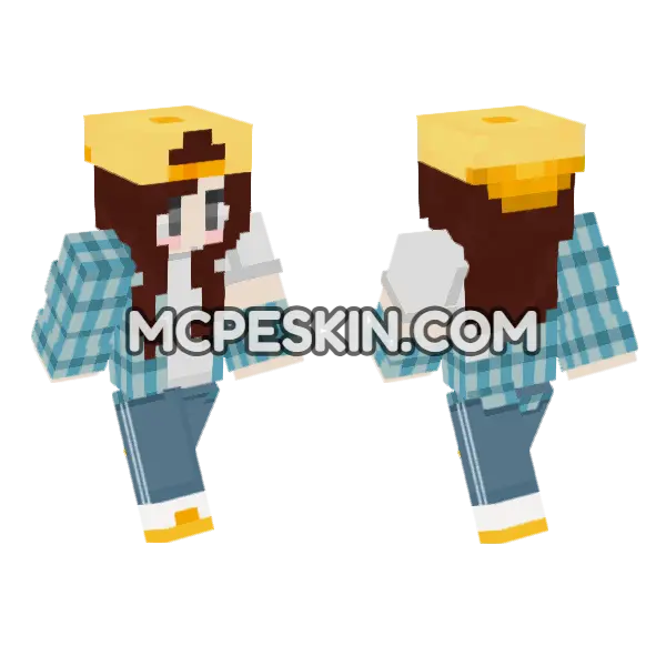 Blue Plaid Schoolgirl, front and back