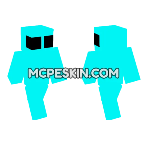 Blue Slime Creature, front and back